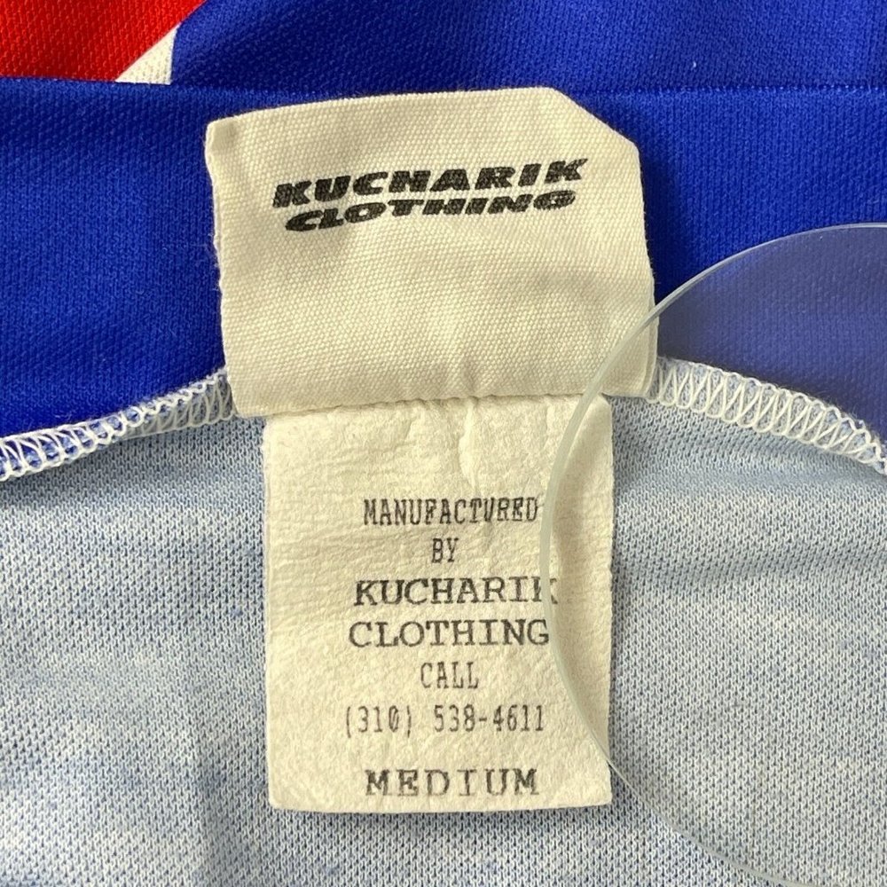 USA Stars America Patriotic Kucharik 1/2 Zip M Cycling Jersey Medium Mens 40x26 - Picture 8 of 9